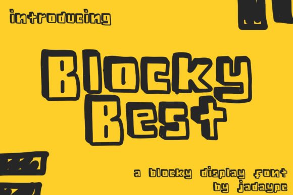 Blocky Best: A Playful Display Font for Handmade Charm