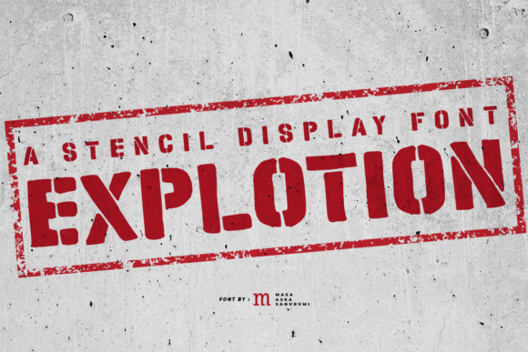 Explotion: A Bold Display Font for Digital Brand Moments