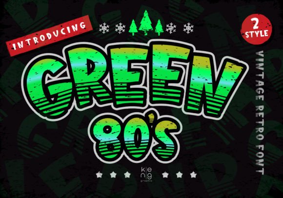 Green 80 s: A Vintage Display Font That Feels Like Home