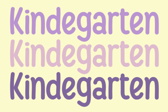 Kindegarten: A Cheerful Display Font for Small Business Branding