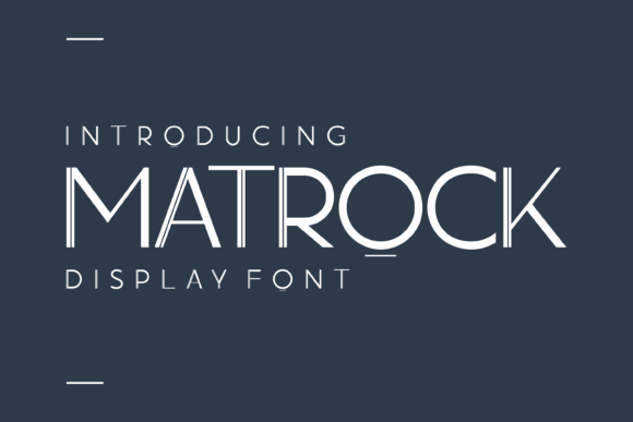 Matrock: A Distinctive Display Font for Digital Branding